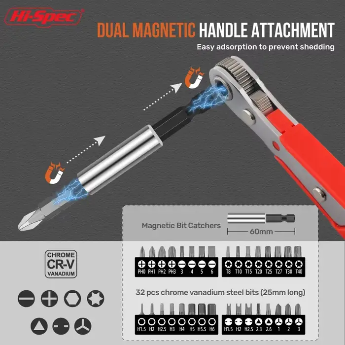Jeu de douilles à cliquet Hi-Spec 1/4 3/8 pouces