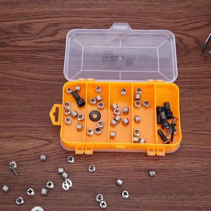 Boîte à outils double face pour le rangement des outils ménagers