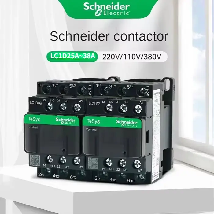 Nouveau contacteur tripolaire Schneider version noire AC 3P LC1D25 LC1D32 LC1D38 B7C F7C Q7C M7C 24V 110V 220V 380V