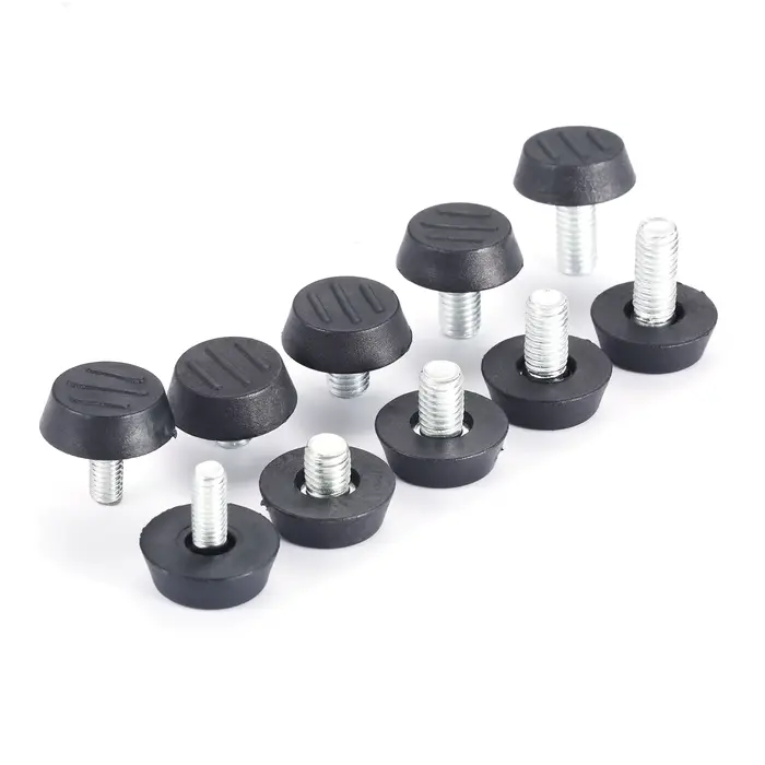 Niveleurs de meubles à filetage M6/M8 x 23mm, 10 pièces, diamètre réglable, tige d'équilibre à vis, 