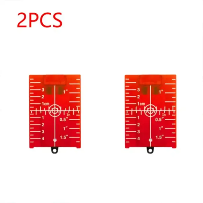 2 pièces Plaque de visée laser rouge/vert à double échelle verticale/horizontale
