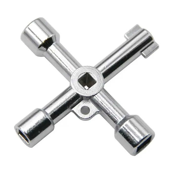 Tournevis à main multifonctionnel 4 en 1 croisé Portable en argent