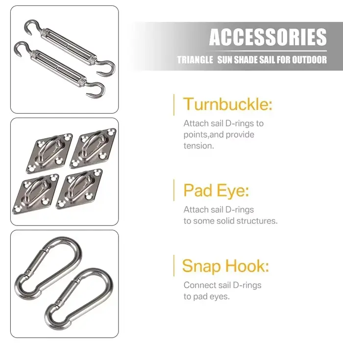 Kit de quincaillerie en acier inoxydable 304