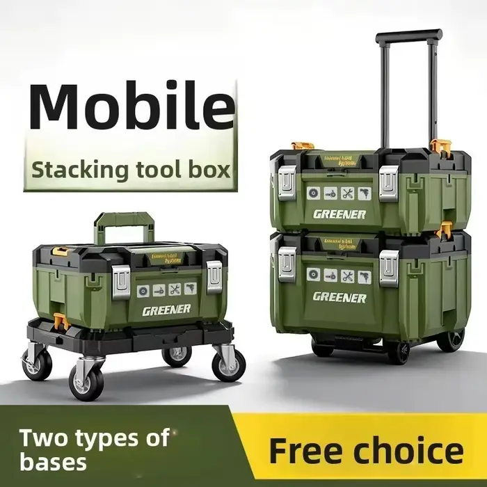 Ensemble de boîtes à outils empilables multifonctionnelles de grande capacité
