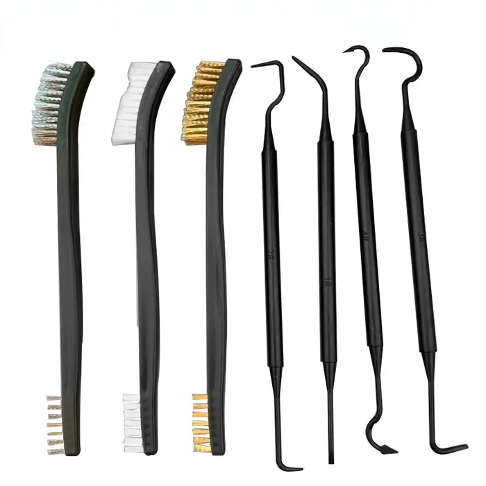 ALLSOME – ensemble de brosses métalliques d'acier à Double extrémité et de choix en Nylon, Kit unive