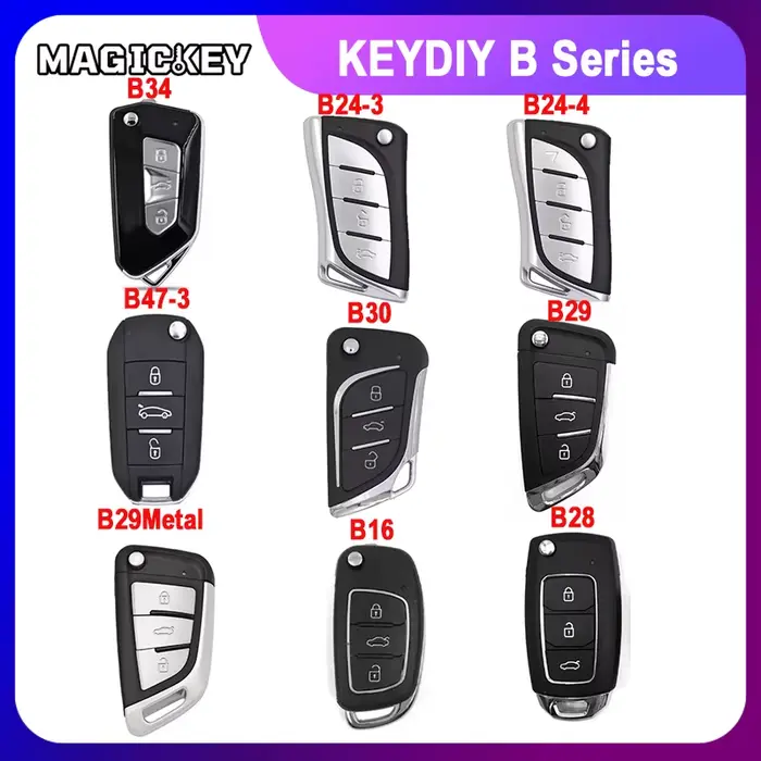 Clé intelligente universelle KEYDIY B16 B28 B30 B29 B24 B47 B34 pour remplacement de télécommande de clé de voiture KD, compatible avec plus de 2000 modèles