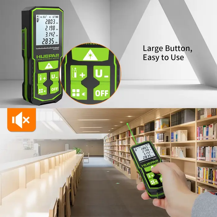 Huepar numérique vert Laser télémètre 60M 100M 120M