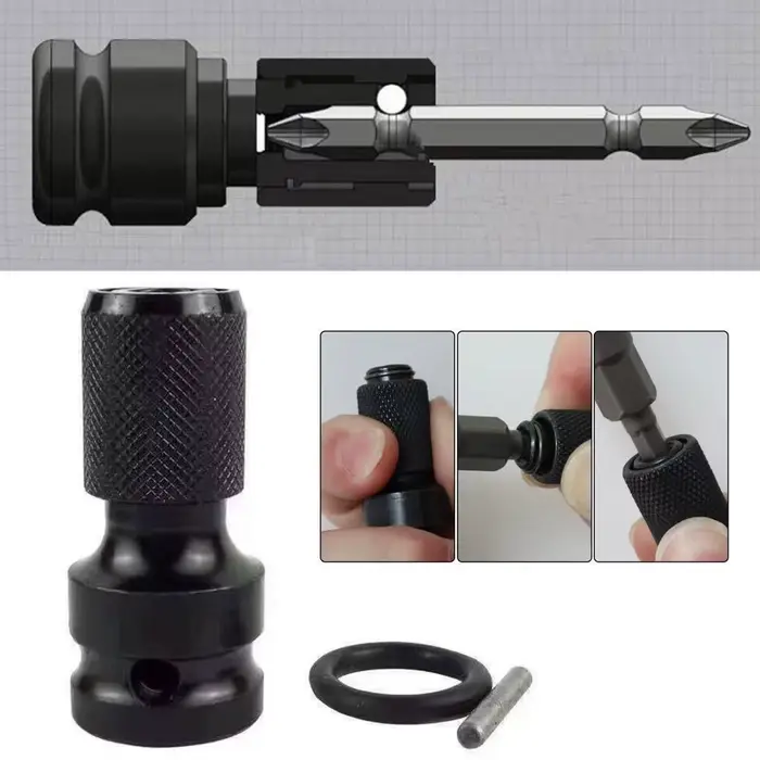 Adaptateur de clé à chocs pour perceuse