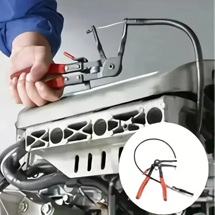 Pince de serrage pour colliers de serrage de tuyaux pliables