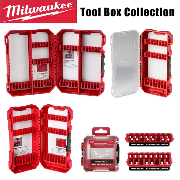 Boîte de rangement pour embouts hexagonaux de 1/4 de pouce de la collection Milwaukee Tool Box