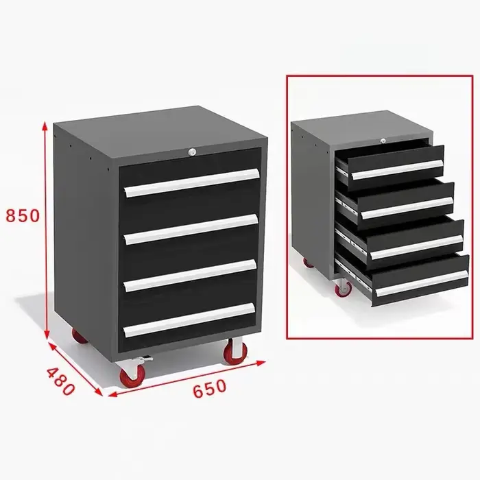 Armoire de rangement d'outils à porte unique de haute qualité - Matériau en acier avec tiroirs pour atelier et usine