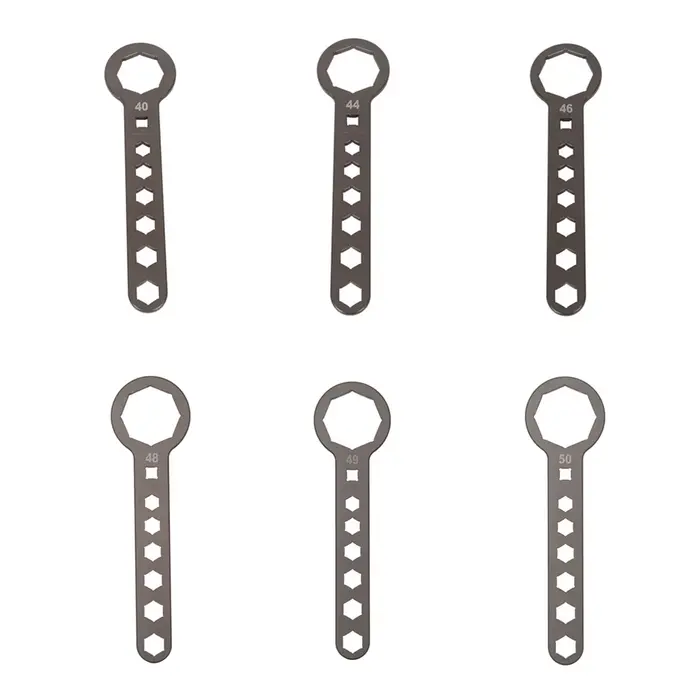 Clé à capuchon de fourche 40mm/41mm/45mm/46mm/48mm/50mm avec outil de réparation de clé d'amortisseur à 8 angles