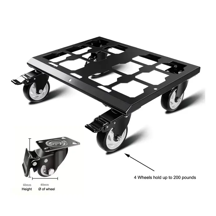 Boîte à outils robuste Dolly Compatible avec les boîtes à outils d'emballage Milwaukee, cadre en aci
