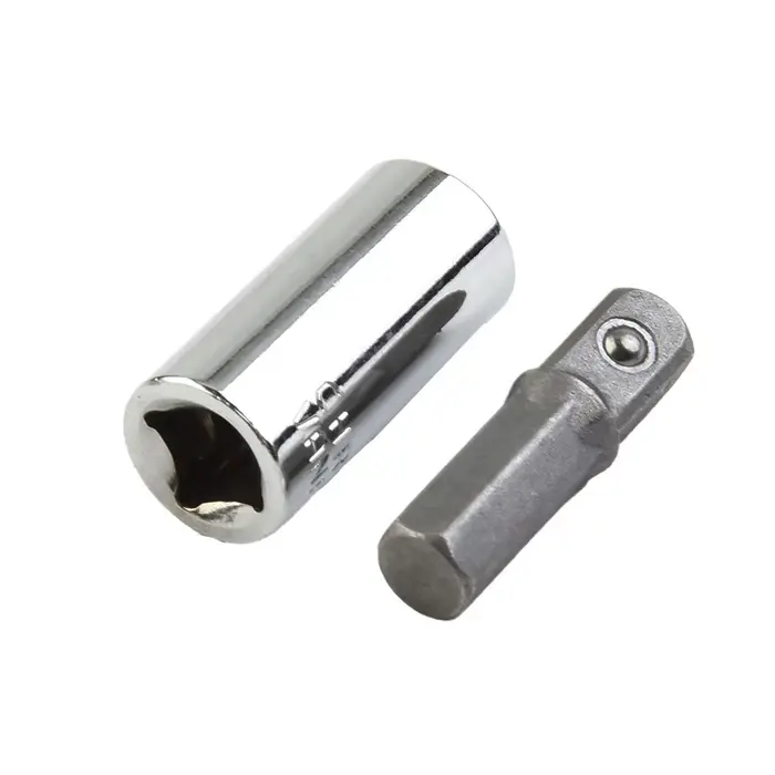1/4 "entraînement carré à 1/4" douille à percussion à tige hexagonale + 1/4 support d'adaptateur