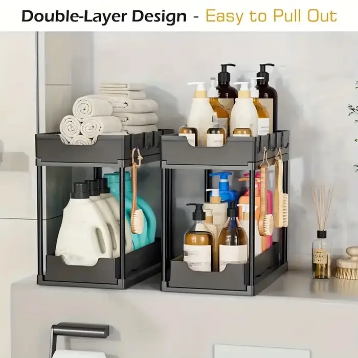 Étagère de rangement de cuisine à double couche