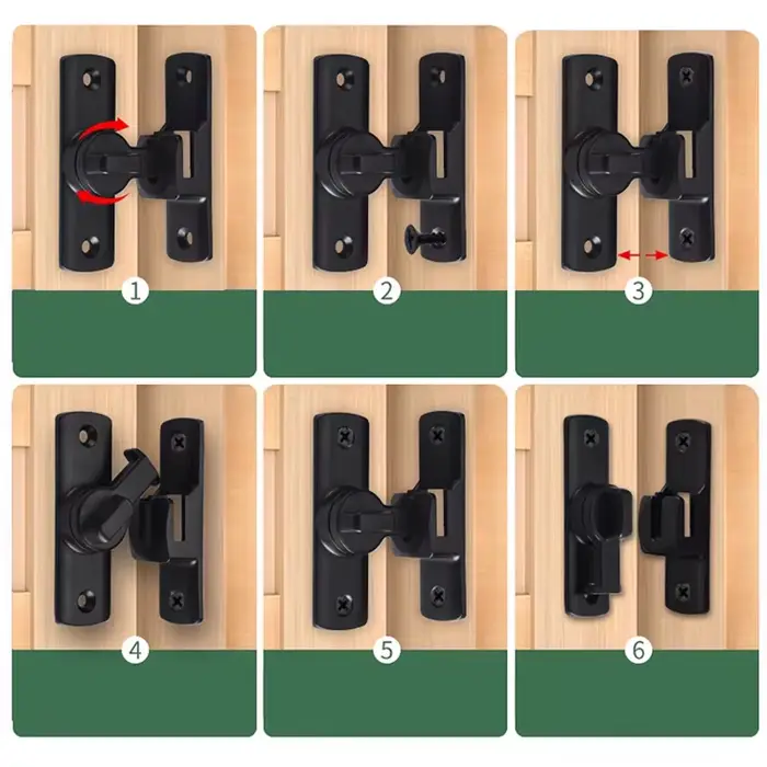 Loquets de porte coulissante à 90 degrés