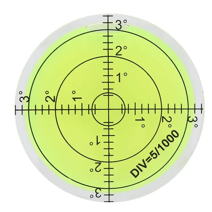 Petit niveau à bulle rond de 60 mm de diamètre, outil de mesure avec échelle pour l'équilibrage de l