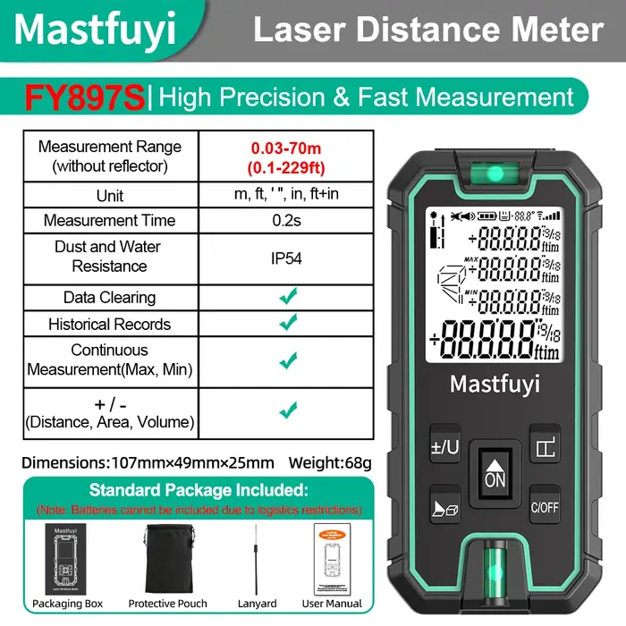 Télémètre laser rouge, outil de mesure