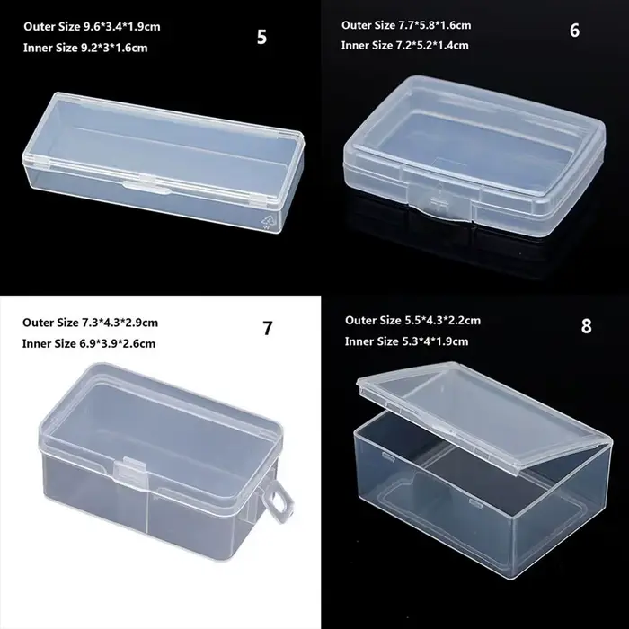 Boîte de rangement en plastique Transparent et rigide