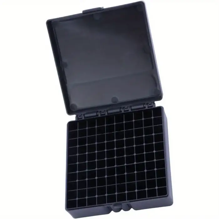 Boîte de rangement portable pour munitions en PP, capacité 9 mm, 100 coups, avec un design classique