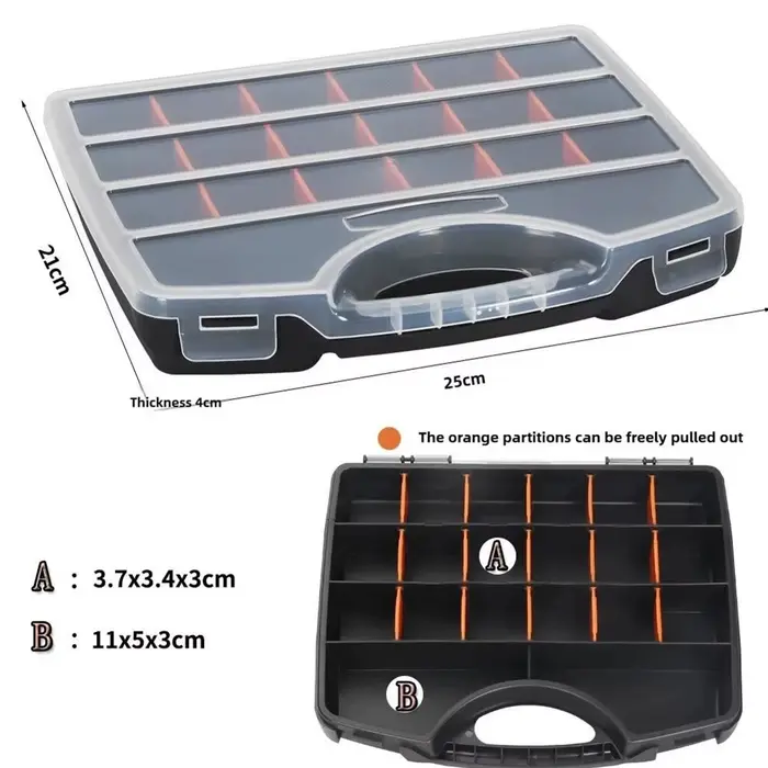 Boîte à outils, organisateur de pièces de quincaillerie