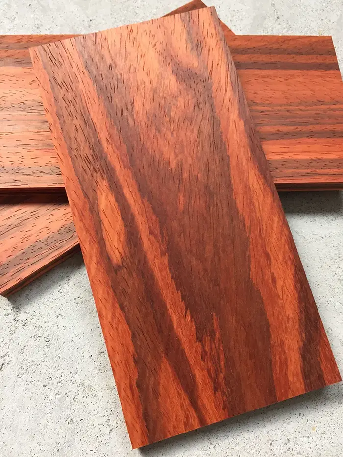 HQ T2 bricolage 0.6-1CM boîte de son mince matériel bois de palissandre africain bûche de bois Rare 