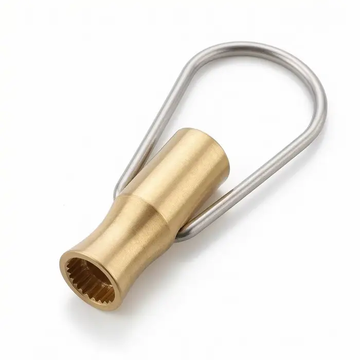 Clé spéciale en fer pour robinet de plomberie, vanne de radiateur, vanne à cannelures, douille carré