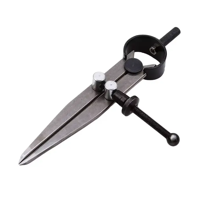 Boussole en cuir réglable verrouillable en acier au carbone diviseur aile Creaser bricolage maroquin