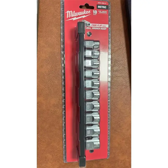 Milwaukee 4932492507 Jeu de douilles métriques 10 pièces 3/8" 10-19 mm