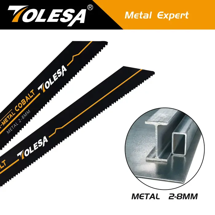 TOLESA 5 pièces lames de scie alternative pour coupe de métaux lourds 6 pouces/9 pouces 14TPI lames 