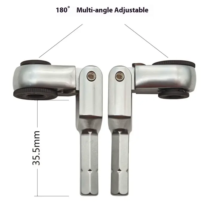 Clé dynamométrique à douille, outils manuels, tournevis de 6.35mm, clé à cliquet hexagonale en acier inoxydable, outils manuels mécaniques robustes