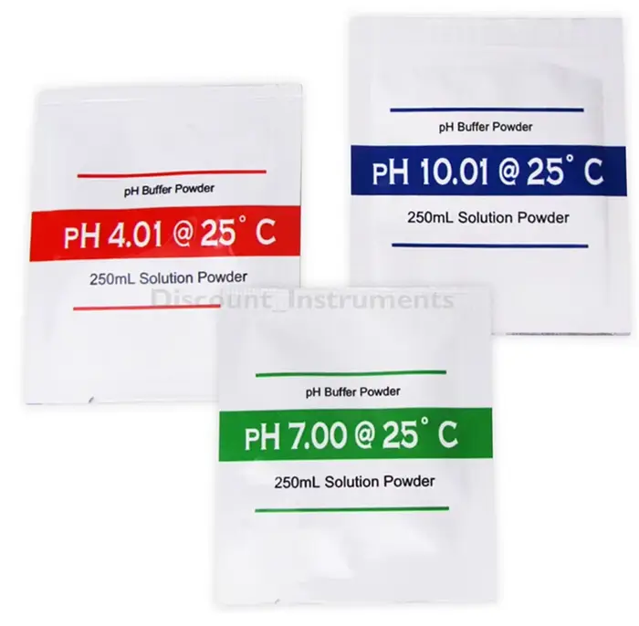 Poudre de solution de planche pour PH, testeur, mesure, étalonnage, 4.01, 7.00, 10.01, 3 sacs