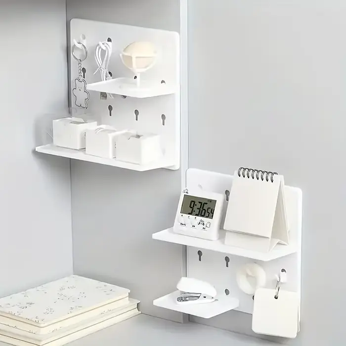 Planches à chevilles pour murs – Rangement de salle artisanale sans poinçonnage avec crochets d'étagère – Organisez