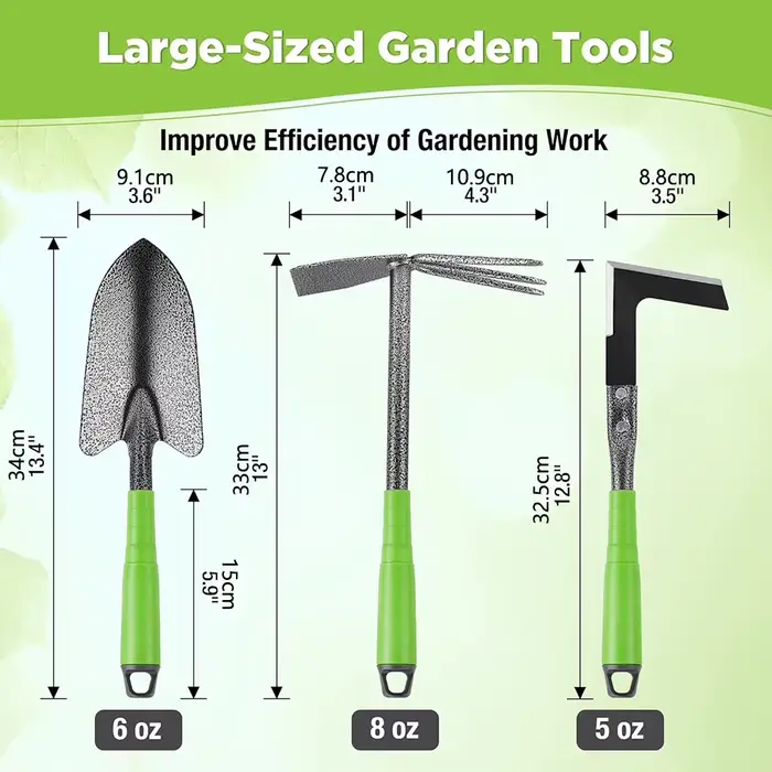 Ensemble d'outils de jardinage légers et robustes