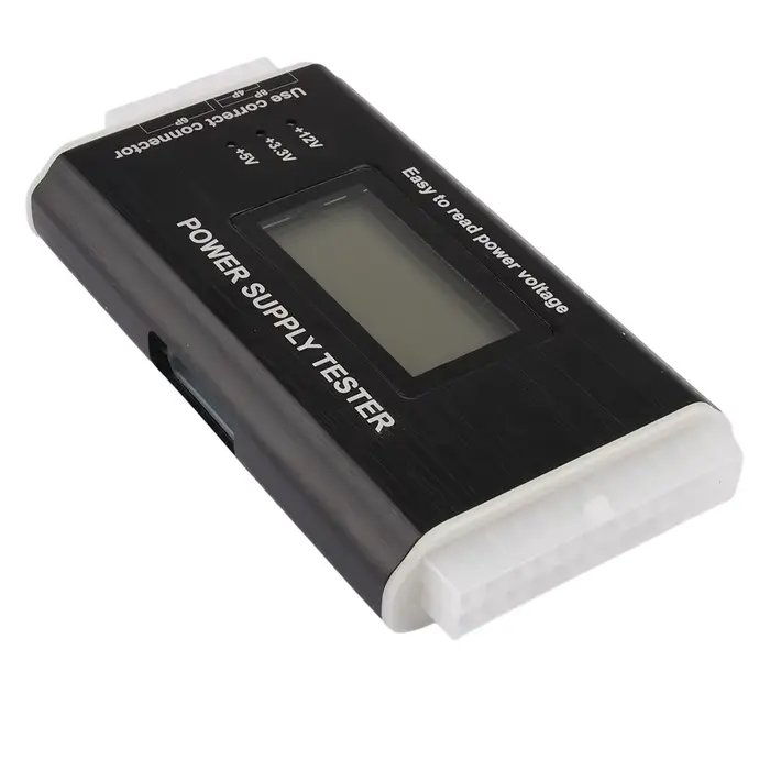 Testeur d'alimentation numérique à écran LCD pour ordinateur PC, 20/24 broches, contrôle rapide de l