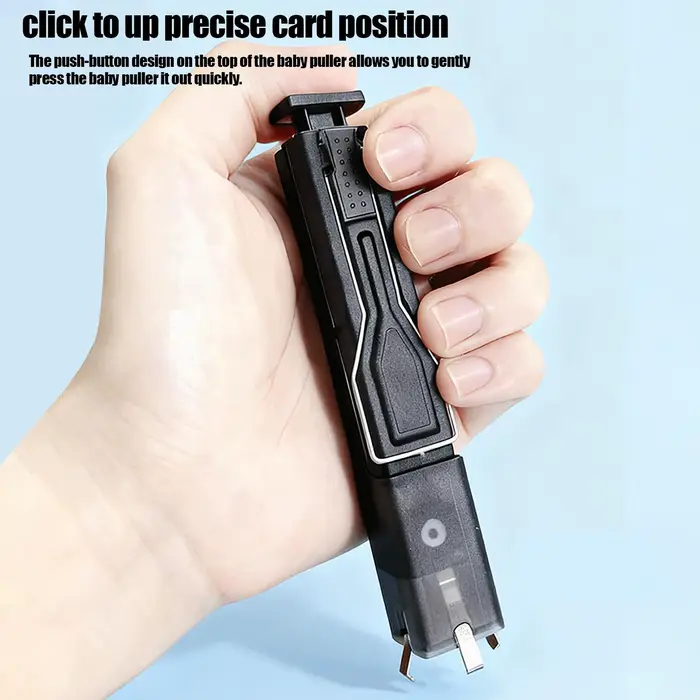 Extracteur de clés 2-en-1 avec outil de retrait de capuchons de touches à 4 griffes pour réparation d'ordinateurs