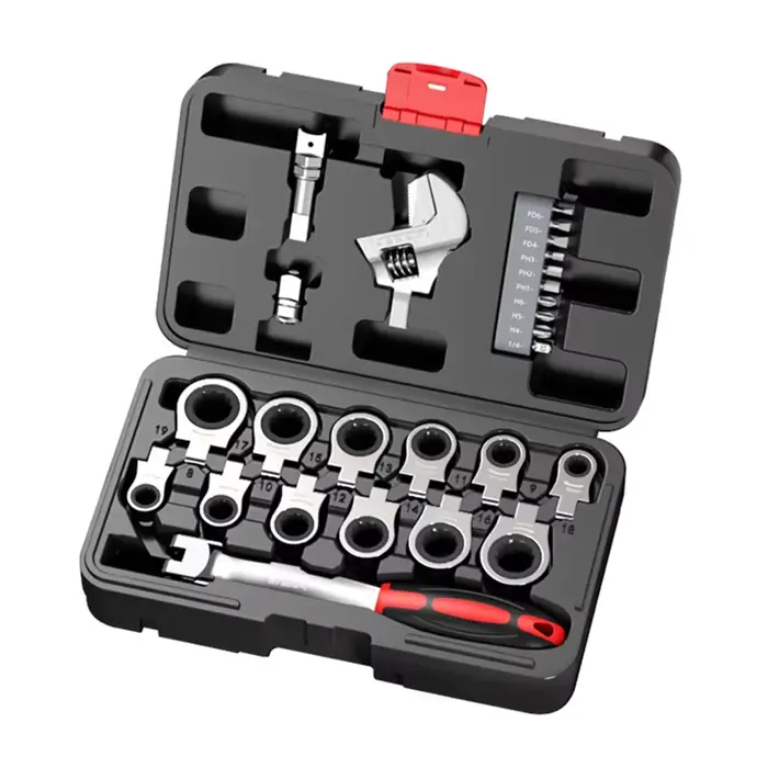 Kit de jeu de clés à cliquet professionnelles