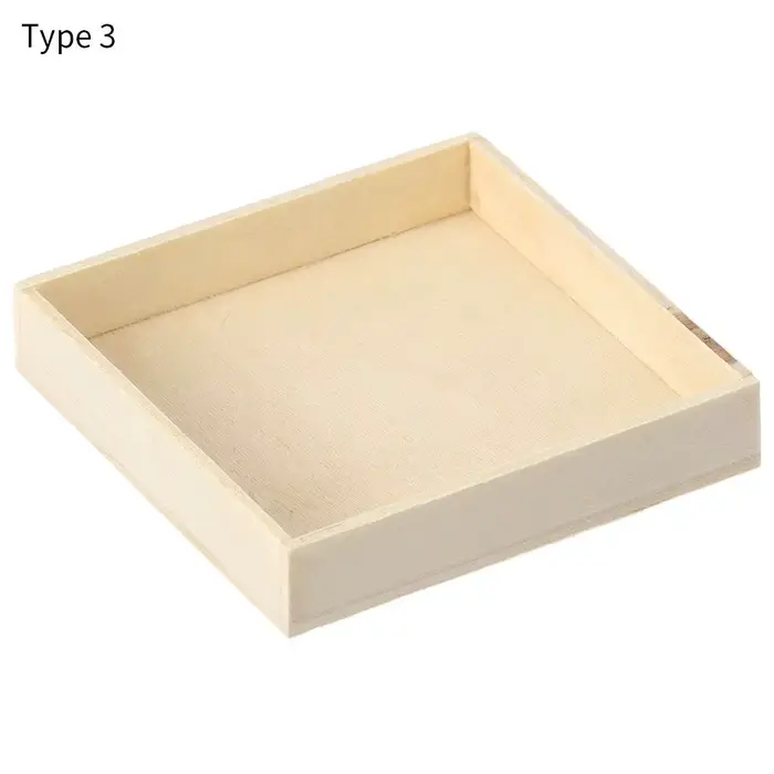 Boîte de rangement en bois multi-grille, pot de fleurs, outil cosmétique de bureau, support de bonsa