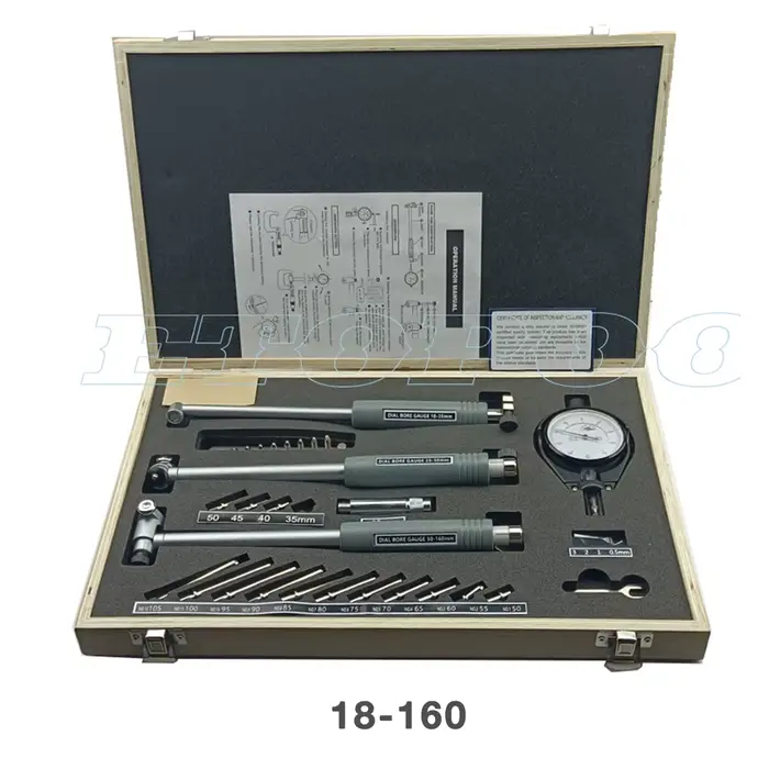 Mesure profonde des trous de moteur, 3 pièces/ensemble 18-160MM, jauge d'indicateur d'alésage à cadr