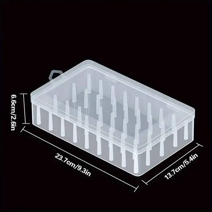 Boîte de rangement transparente en plastique PP pour kit de couture et broderie