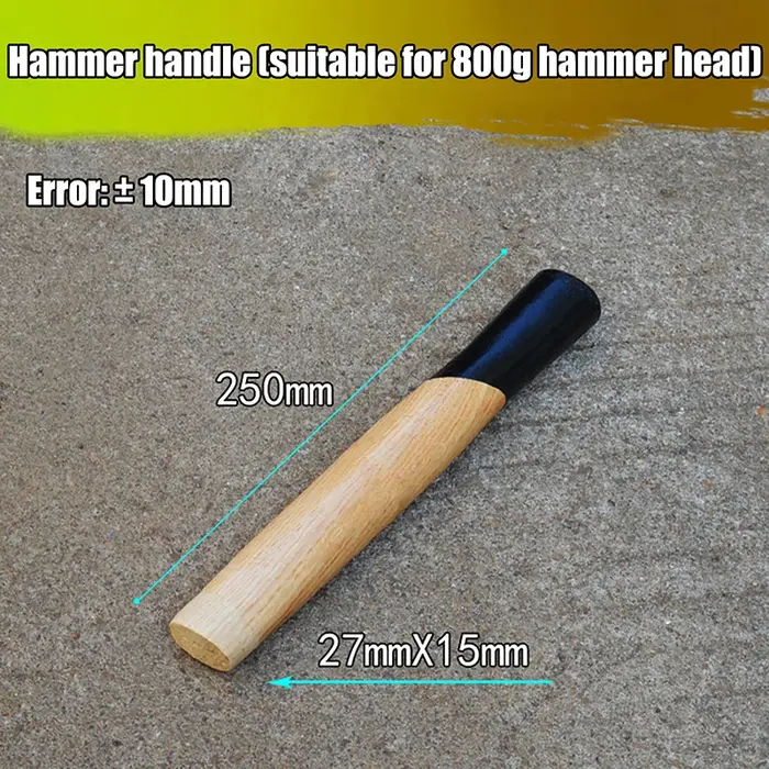 Marteau carré en fer avec manche en bois de hickory, manche courbé, marteau de remplacement pour clo