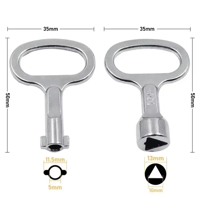 Clé universelle triangulaire à fente pour boîtier de distribution