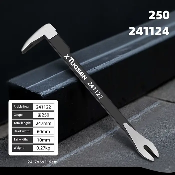 Extracteur d'ongles patte de chat, outil multifonctionnel pied-de-biche, extracteur d'ongles en acie