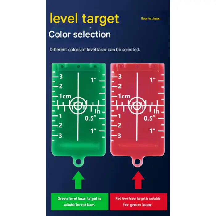 Niveau laser horizontal magnétique avec faisceau lumineux et cible