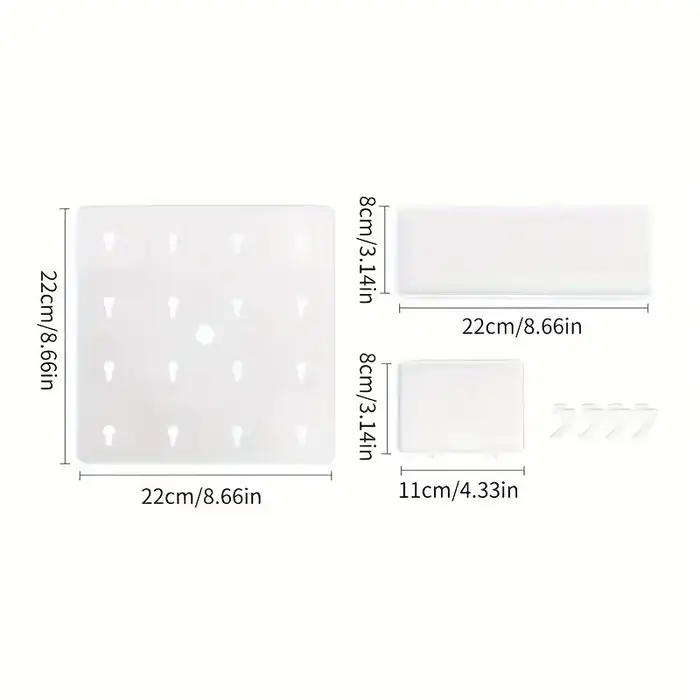 Planches à chevilles pour murs – Rangement de salle artisanale sans poinçonnage avec crochets d'étagère – Organisez