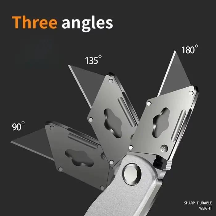 Couteau utilitaire pliant, manche en aluminium et plastique, coupe-câble de poche, lame de couteau p