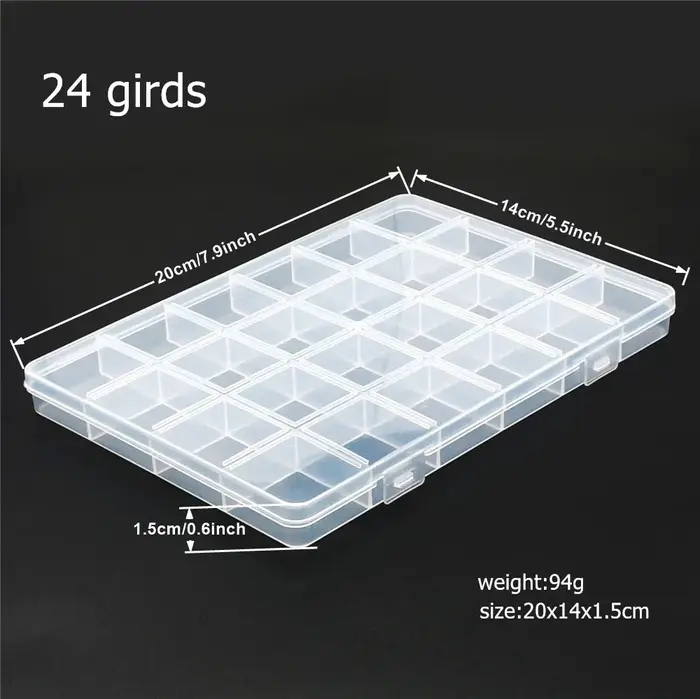 Boîte de rangement en plastique à 6 à 32 compartiments