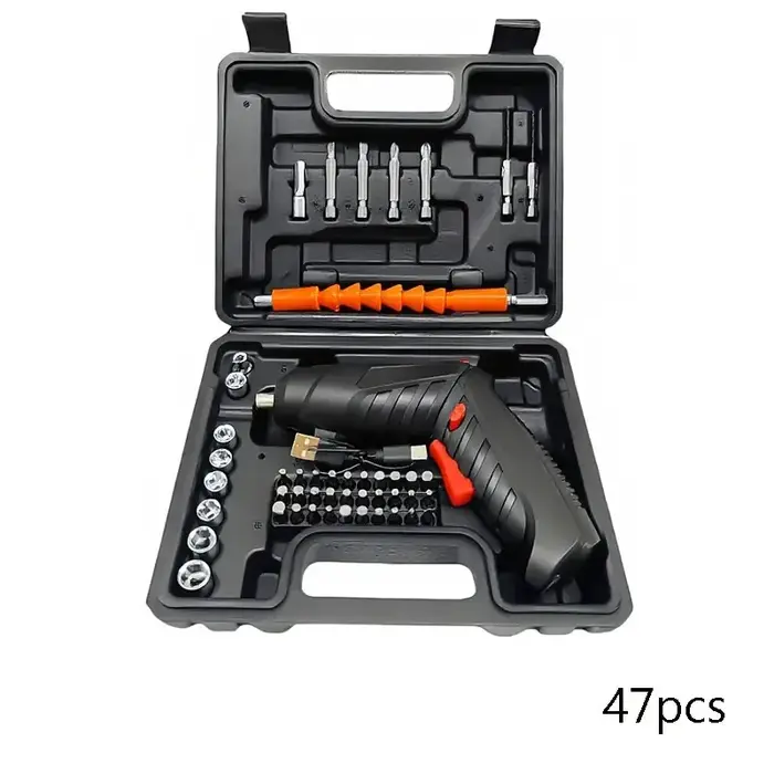 47 pièces 3.6V tournevis électrique Rechargeable ménage Lithium perceuse