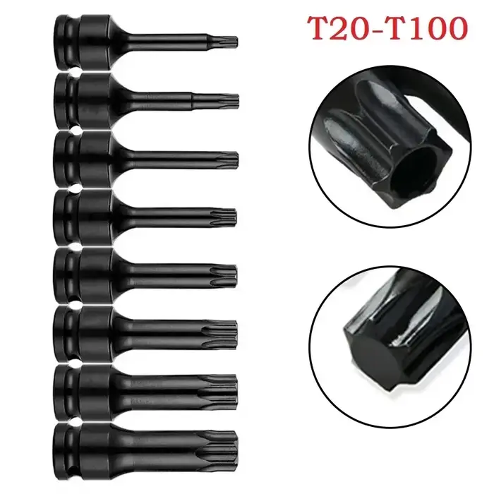 Adaptateur de douille Torx de 1/2 pouces, clé à douille d'entraînement à percussion, tête d'adaptate