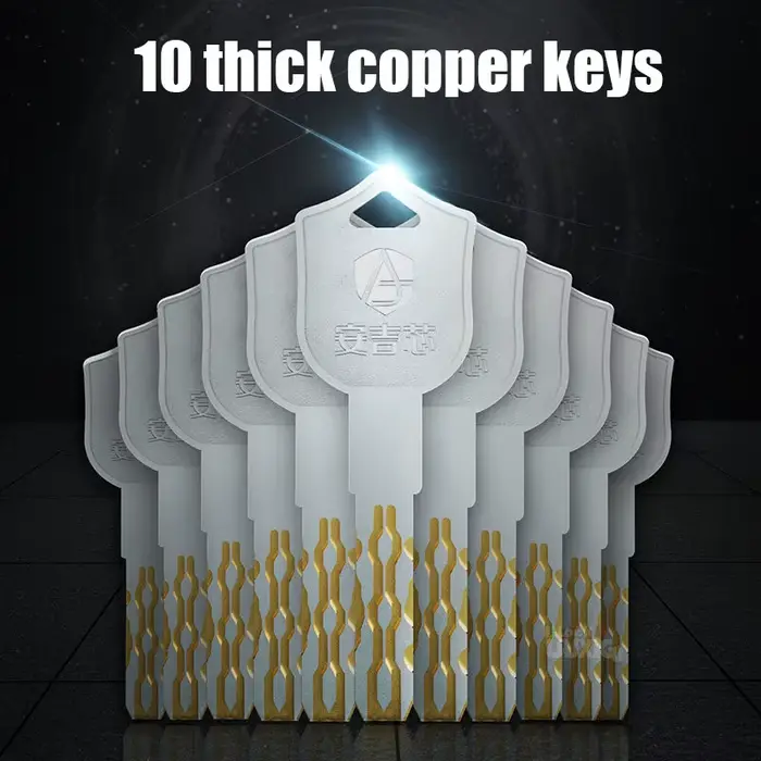 10 clés serrure de porte cylindre en laiton 65-130mm